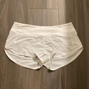 white lulu lemon shorts barely worn- all tags were taken off